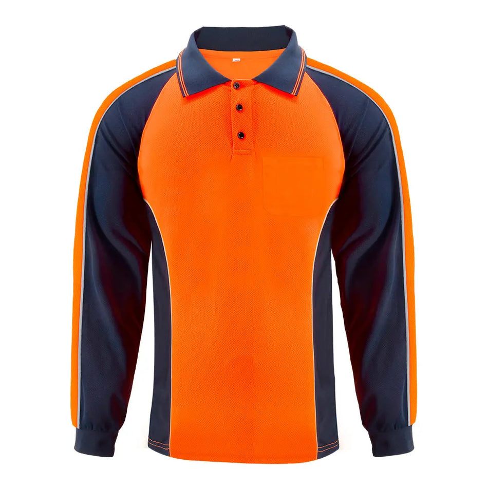 SMASYS Outdoor Long Sleeve Safety Polo Shirts High Visibility Reflective Shirt SMASYS Store