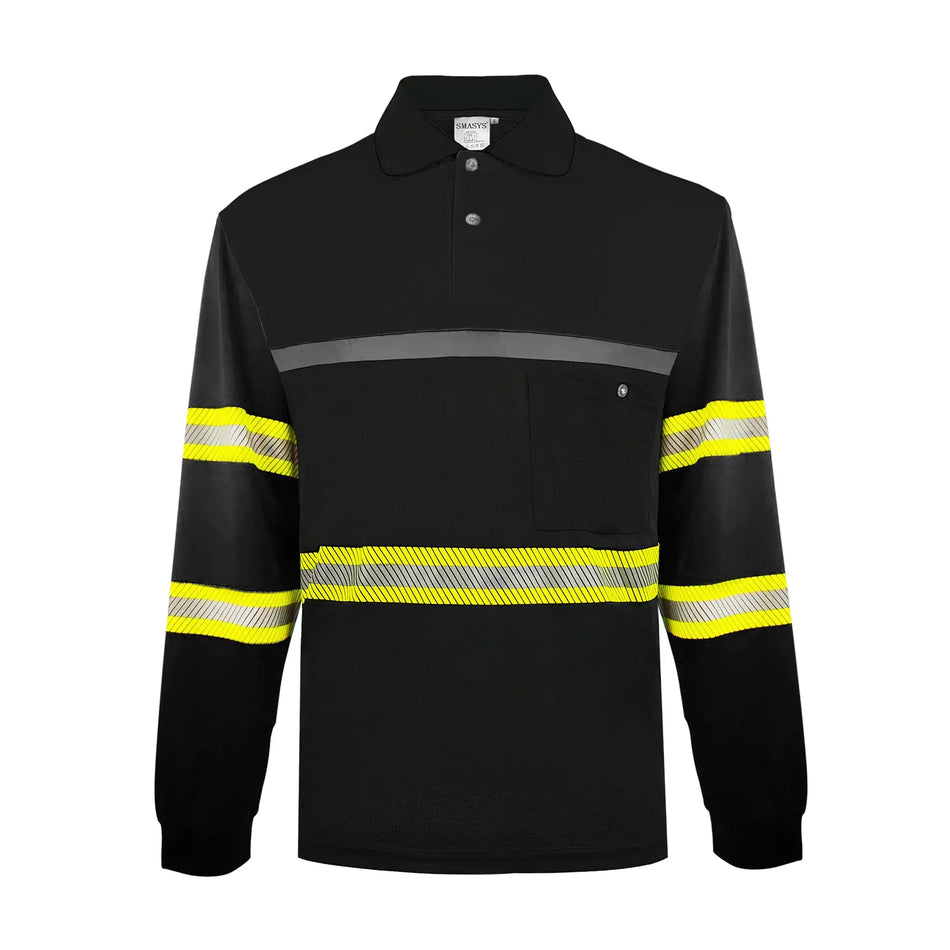 SMASYS High Reflective Polo Shirts with Pocket, Long Sleeve  Safety Shirts SMASYS Store
