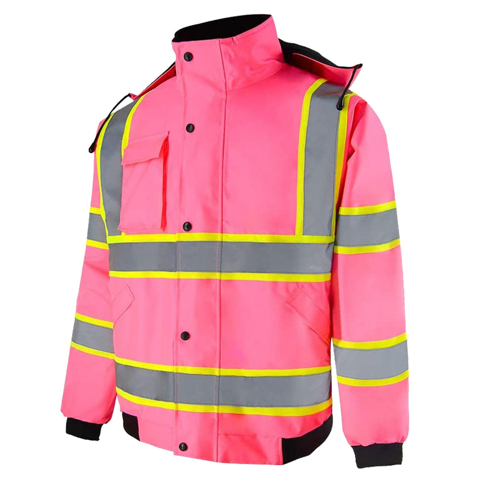 SMASYS Hi Vis Reflective Safety Jacket, Winter Bomber Jacket SMASYS Store