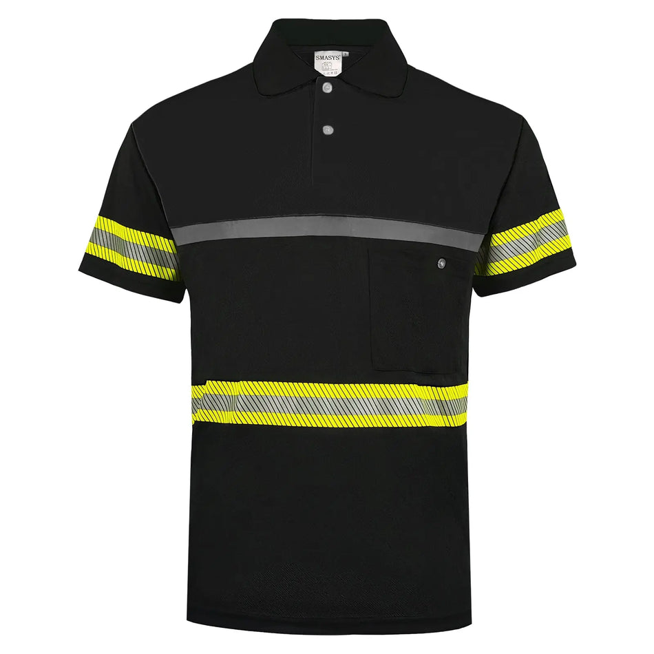 SMASYS High Reflective Polo Shirts with Pocket, Hi-Vis Safety T-Shirts SMASYS Store