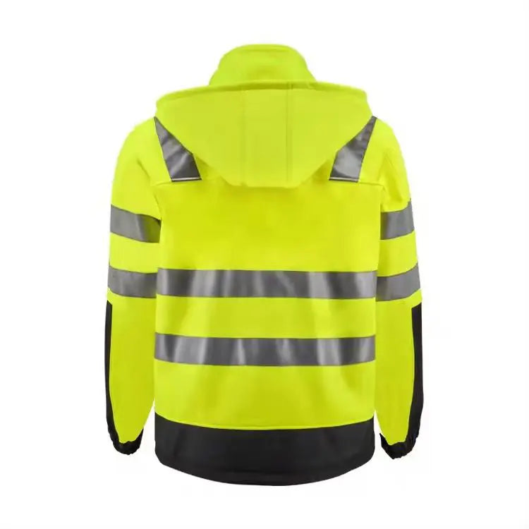 SMASYS High Visibility Waterproof Softshell Safety Jacket with Detachable Hat SMASYS Store
