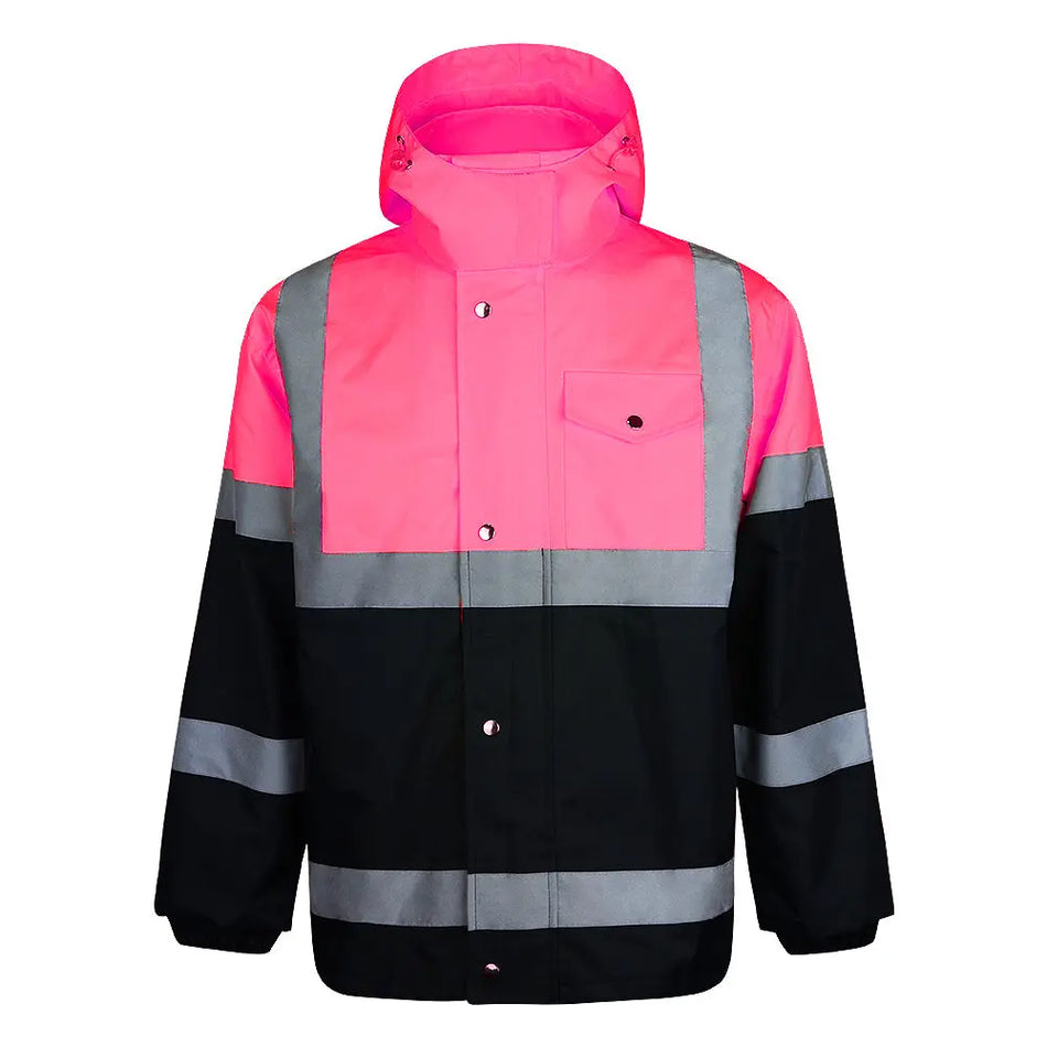 SMASYS Safety Jacket, High Visibility Waterproof Raincoat with Hood SMASYS Store