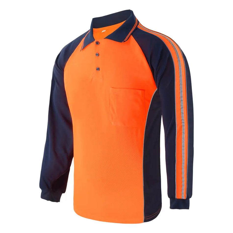 SMASYS Outdoor Long Sleeve Safety Polo Shirts High Visibility Reflective Shirt SMASYS Store