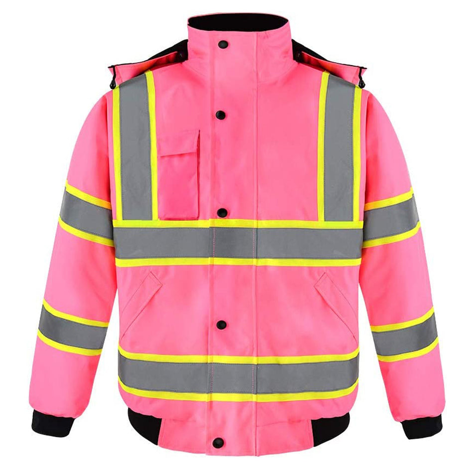 SMASYS Hi Vis Reflective Safety Jacket, Winter Bomber Jacket SMASYS Store
