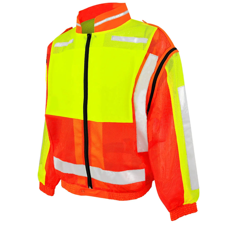 SMASYS Hi Viz Mesh Safety Jackets with Detachable Sleeves(ANSI Class 3) SMASYS Store