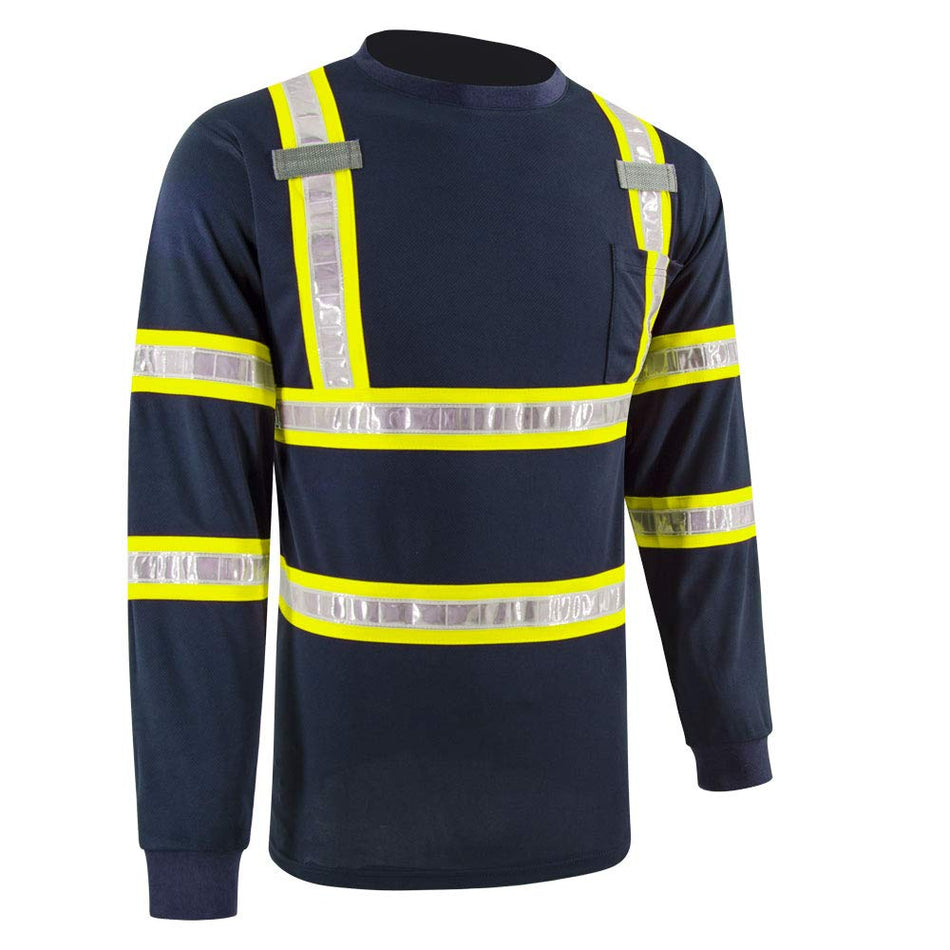 SMASYS High Visibility Safety Shirts Long Sleeve  Reflective Work Shirts SMASYS Store
