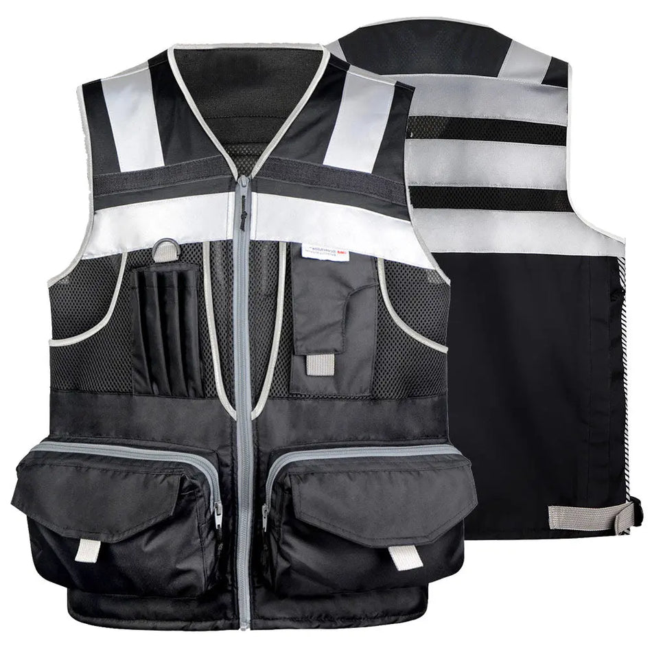 hivis safety vest, black