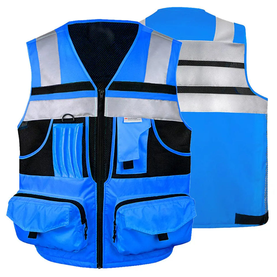 hivis safety vest, blue