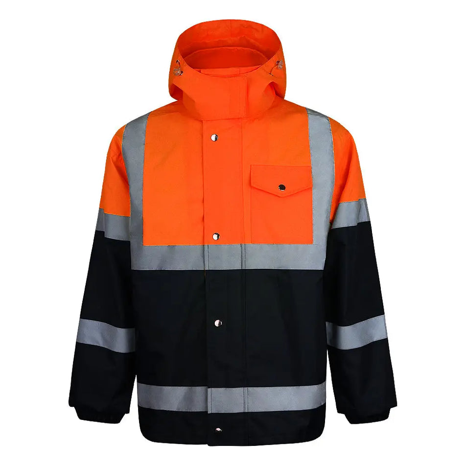 SMASYS Safety Jacket, High Visibility Waterproof Raincoat with Hood SMASYS Store