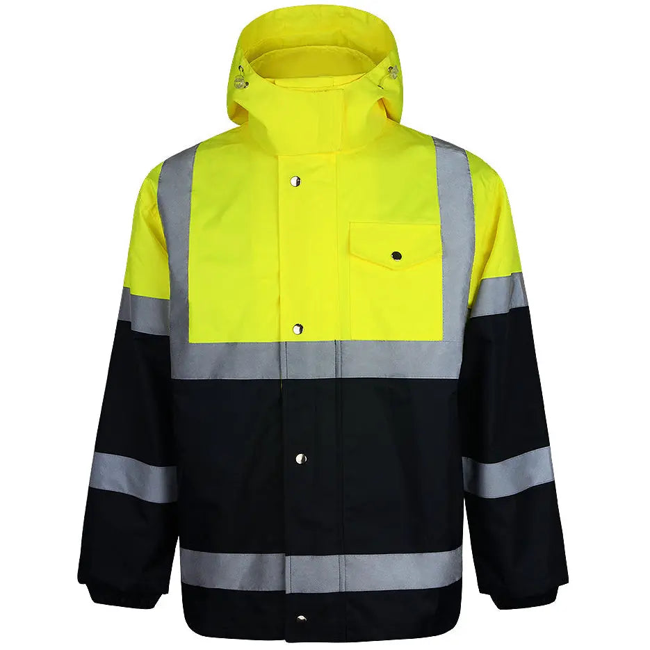 SMASYS Safety Jacket, High Visibility Waterproof Raincoat with Hood SMASYS Store