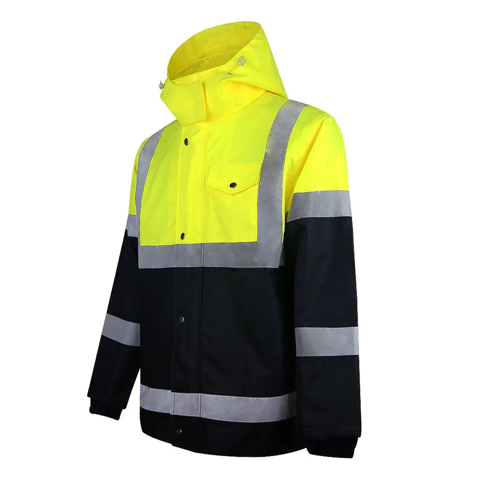 SMASYS Safety Jacket, High Visibility Waterproof Raincoat with Hood SMASYS Store