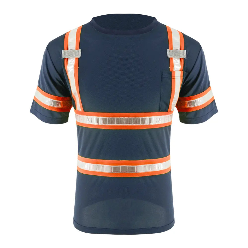 SMASYS Summer Fluorescent PVC Reflective Tape with Padding Hivis Safety T-shirts SMASYS Store